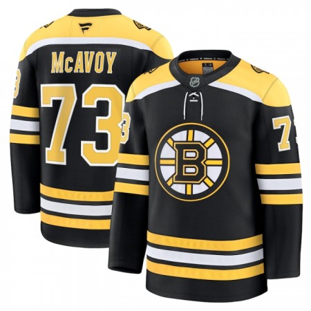 Boston Bruins Hockeydrakt Fanatics Premium Charlie McAvoy 2024-25 Svart Hjemme - Herre